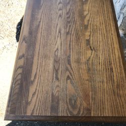 Two end tables one oval