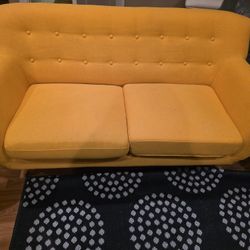 Modern Mustard Love Seat
