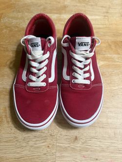 Vans Size 5 Red & White