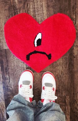 Bad bunny handmade rug