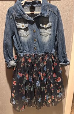 Denim/Tulle dress sz 10 $5