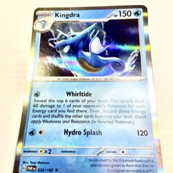 Kingdra holo Pokémon trading card Rare Pokemon trading cards