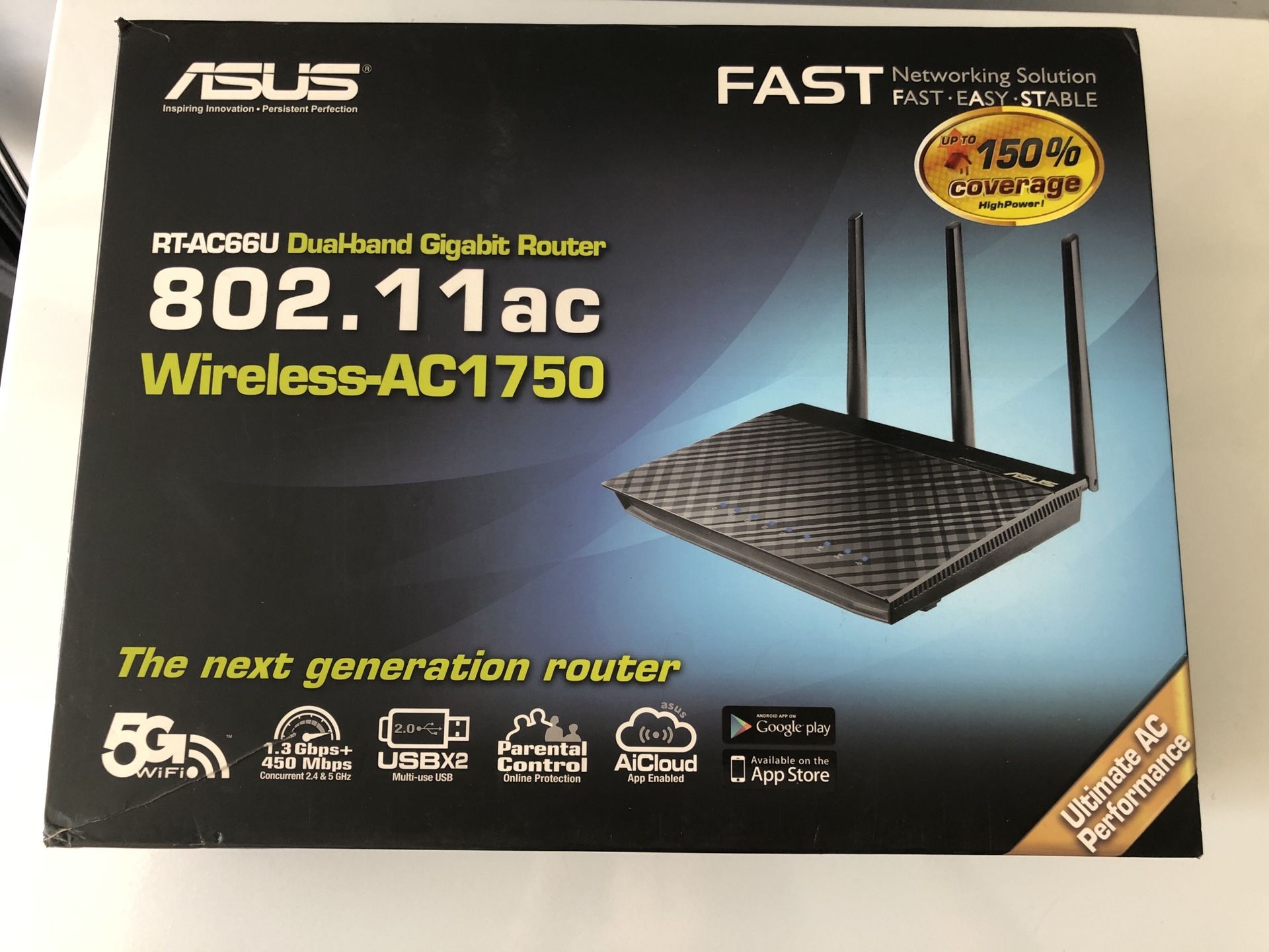 ASUS RT-AC66U Dual-Band WiFi Router WIFI Black