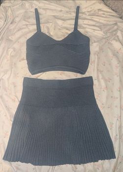 Blue Skirt And Top Set