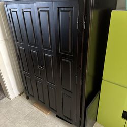 Armoire, Mail Cabinet, Large Table And Side Table