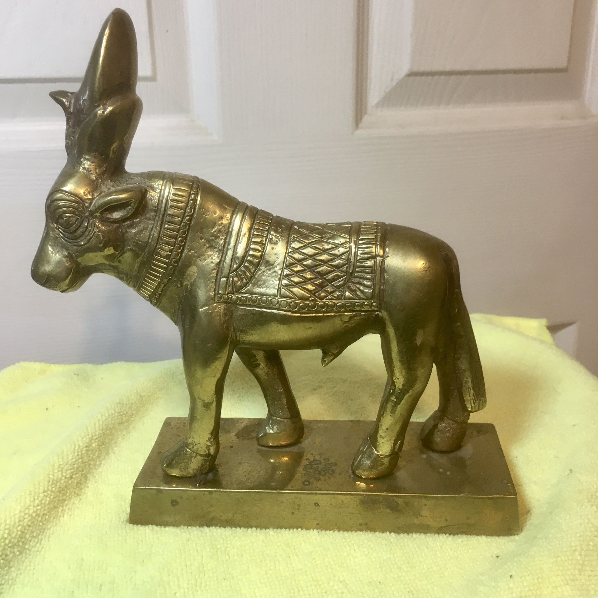 Nandi - sacred bull and mount of Lord Shiva - brass statue