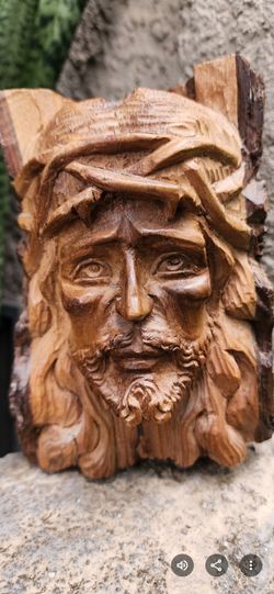 Hand carved Jesus