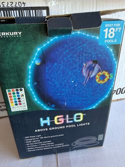 Merkury HGLO 56-Ft Color Changing Above Ground Pool Lights + Remote