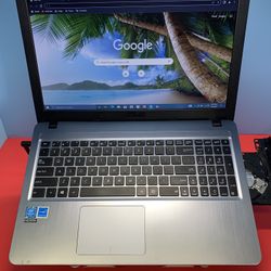  ASUS NOTEBOOK  Looks  LIKE  NEW.240. GB  SSD…..4.0-RAM .FASTER  and  READY FOR CLASSES  ON LINE OR WORK FROM HOME (ZOOM) Comes With Warranty ….