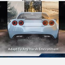 LED taillights dark smoke lenses for Chevy corvette C6