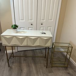 West Elm Sculpted Geo Console table