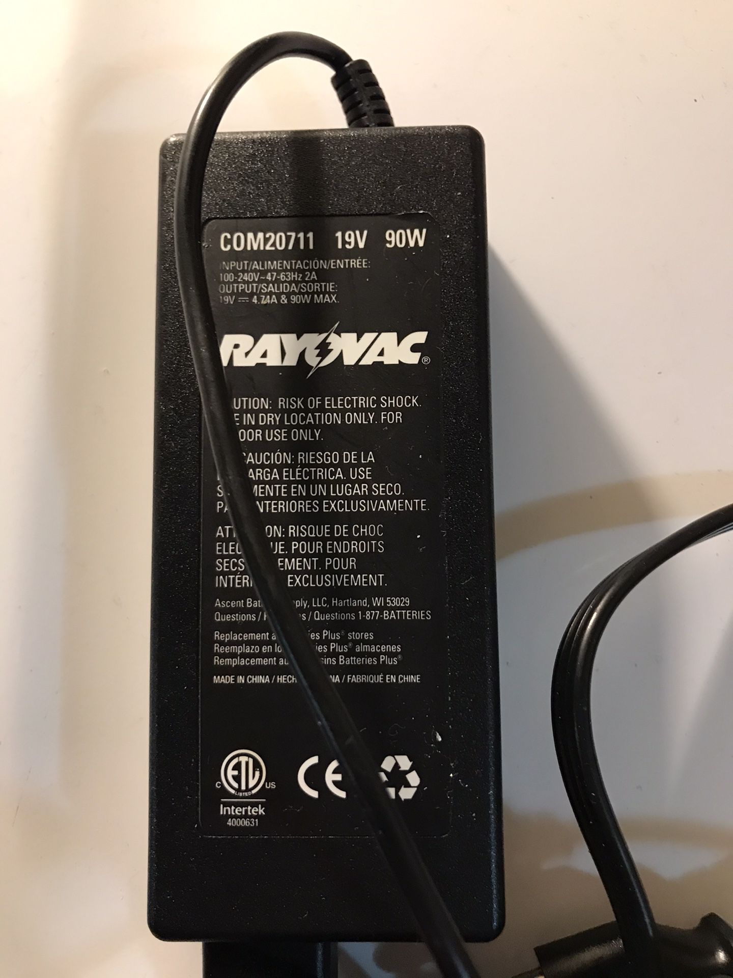Rayovac ac adapter