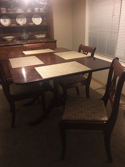 Antique Hutch Cabinet and Dining Drop Leaf table $40 (Woodbury)