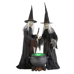 Home Accent 6.5' Gruesome Grounds Animated LED Witches Scene