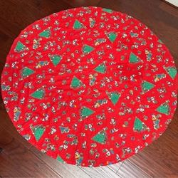Disney Christmas Mickey Minnie Mouse Round Table Cloth 59 inch diameter just $5