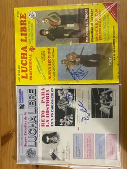 Wrestling PUERTO RICO Magazine Programa AUTOGRAPHED ORIGINALS