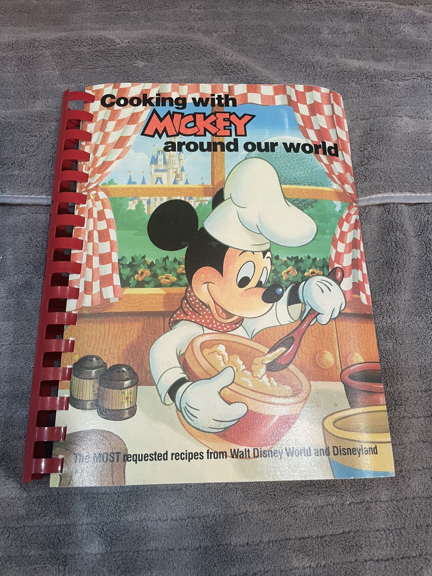 1987 Cooking With Mickey Around Our World Walt Disney World Recipes Cookbook