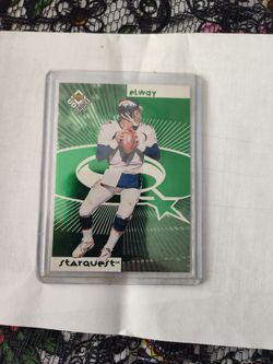 John Elway/Peyton Manning Upper Deck Choice StarQuest Football Card green foil