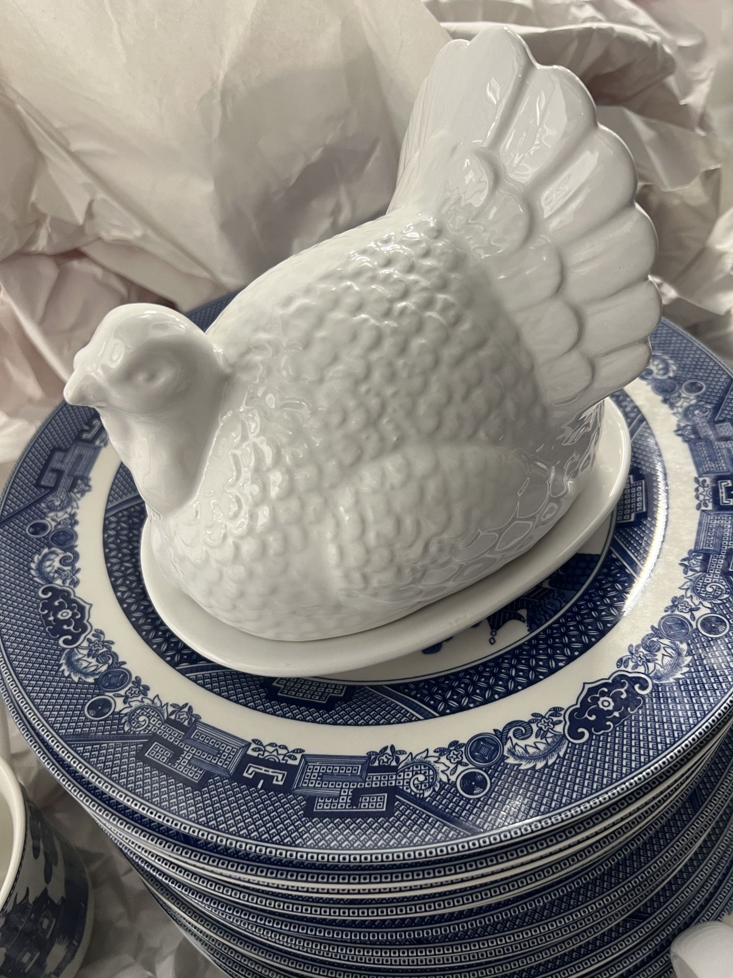 Ceramic Turkey Covered Butter Dish. Great For Thanksgiving