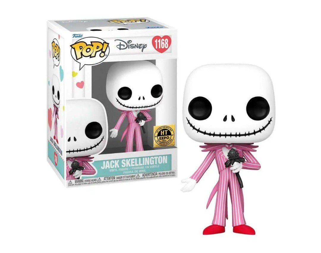 NEW Funko POP! Jack Skellington 1168 (pink suit Valentine) Disney Nightmare Before Christmas NBC Hot Topic Exclusive HT Expo