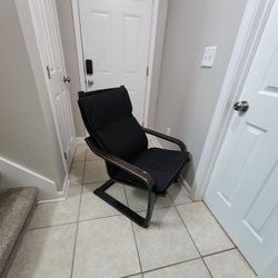 Modern Black Accent Chair – $85 (Negotiable)