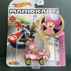 Hot Wheels Mario Kart Toadette Birthday Girl - Brand New Sealed 