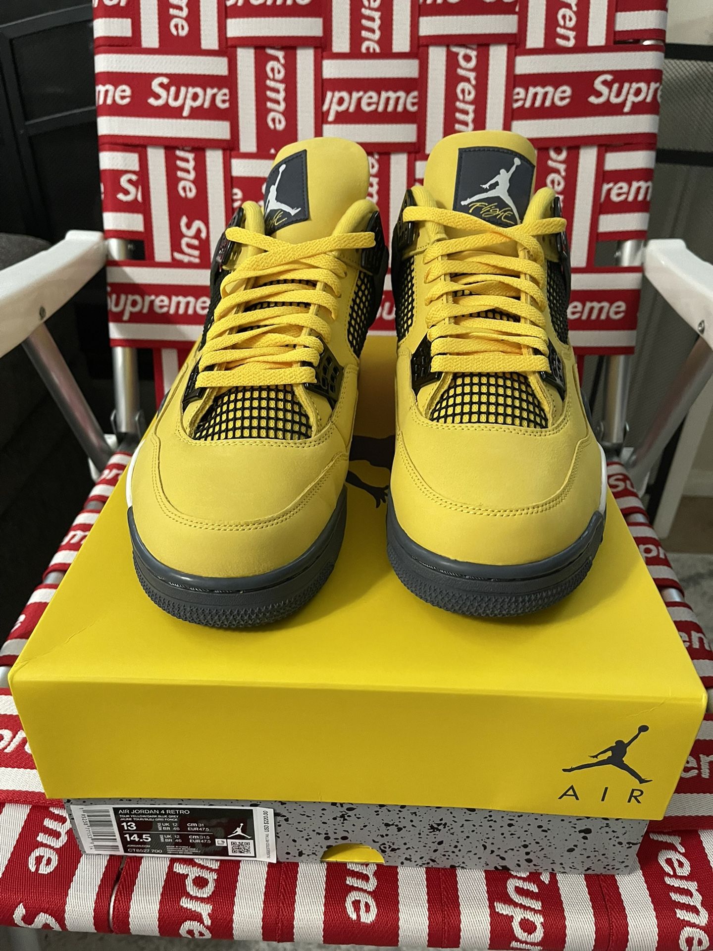 Jordan 4 OG Lightning 2021 Tour Yellow size 9.5 & 10