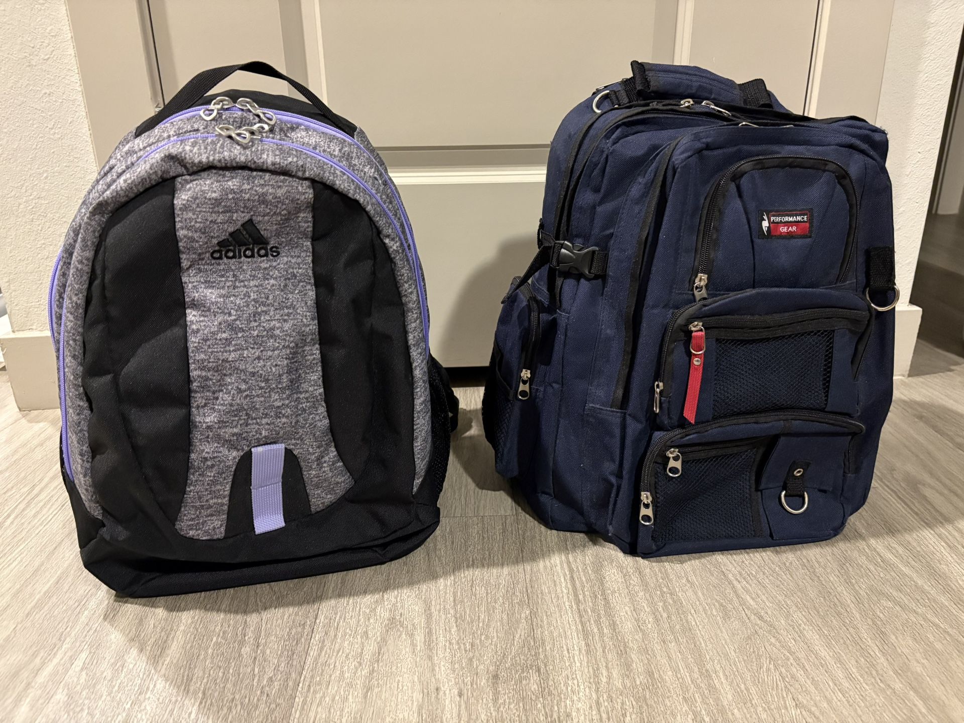 Backpacks Adidas & Performance Gear- $30