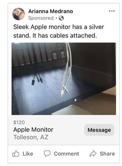 Apple Monitor with Cables