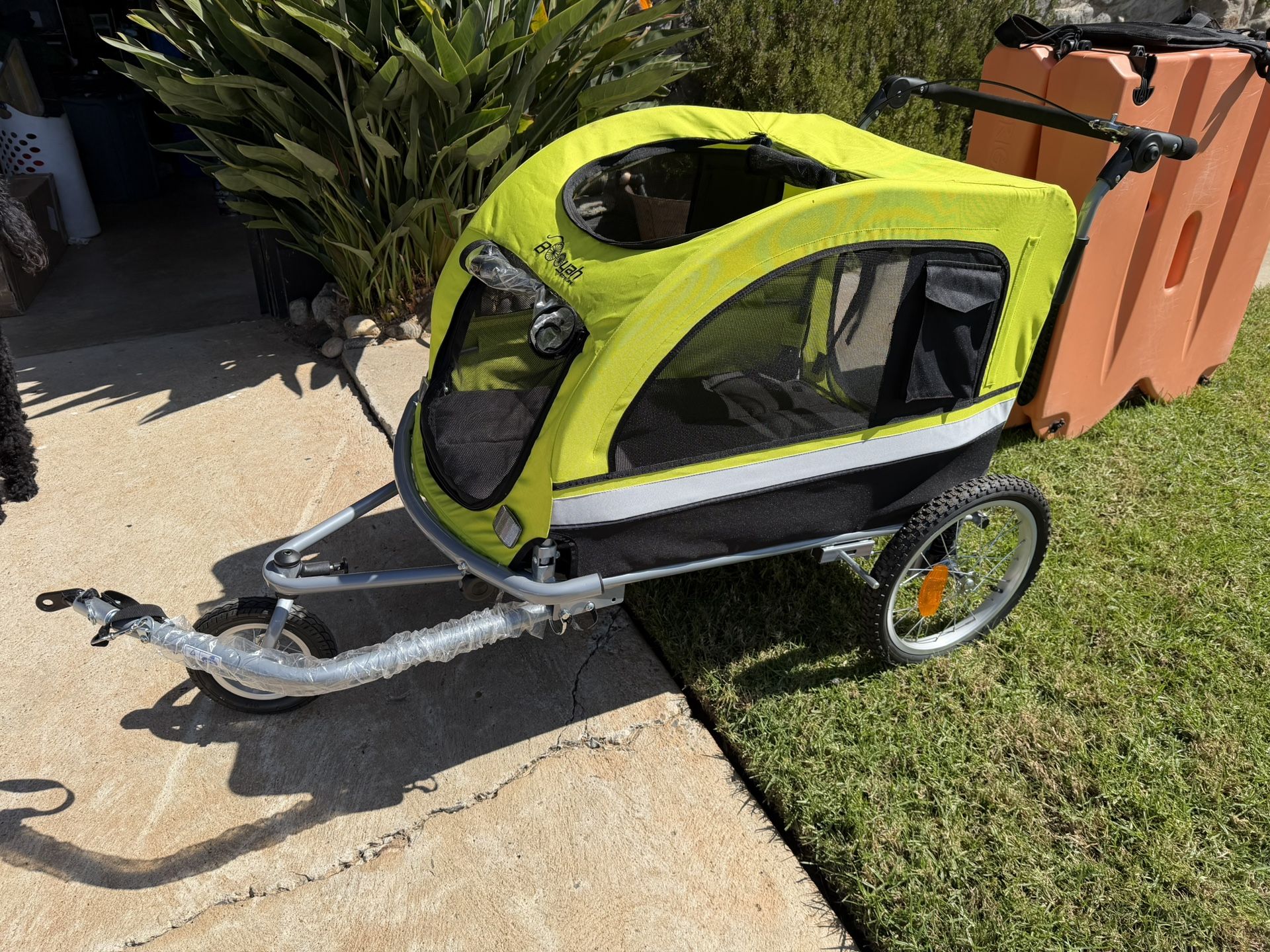 Booyah Extra Large Dog Stroller And Bicycle Trailer