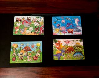 Set of 4 Children's Wooden Puzzles of 30Pcs. Pick Up in Van Nuys CA