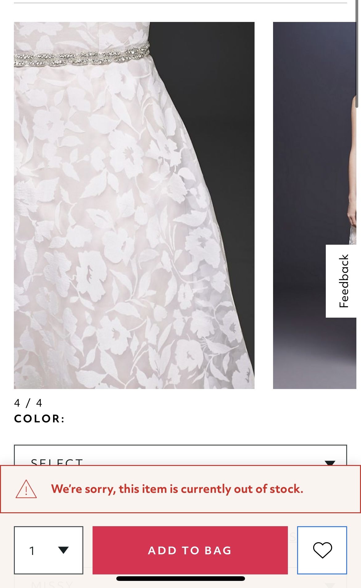 Pink and White Wedding/Elopement Dress