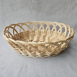 Oval Wicker Storage Basket – Decorative Basket – 13¾" x 11½"