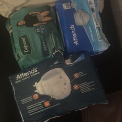 3 Packs Opened Briefs One Diaper 