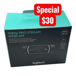 Logitech 1080P Pro Stream Webcam Model No V-U0028 New