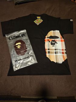 BAPE black camo tee x Burberry collab