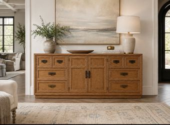 Stanley Furniture Wood Sideboard Buffet Credenza / Dresser 72''