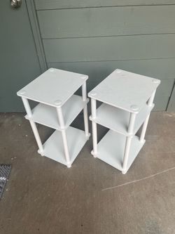Great moving deal get all 3 white end or side tables