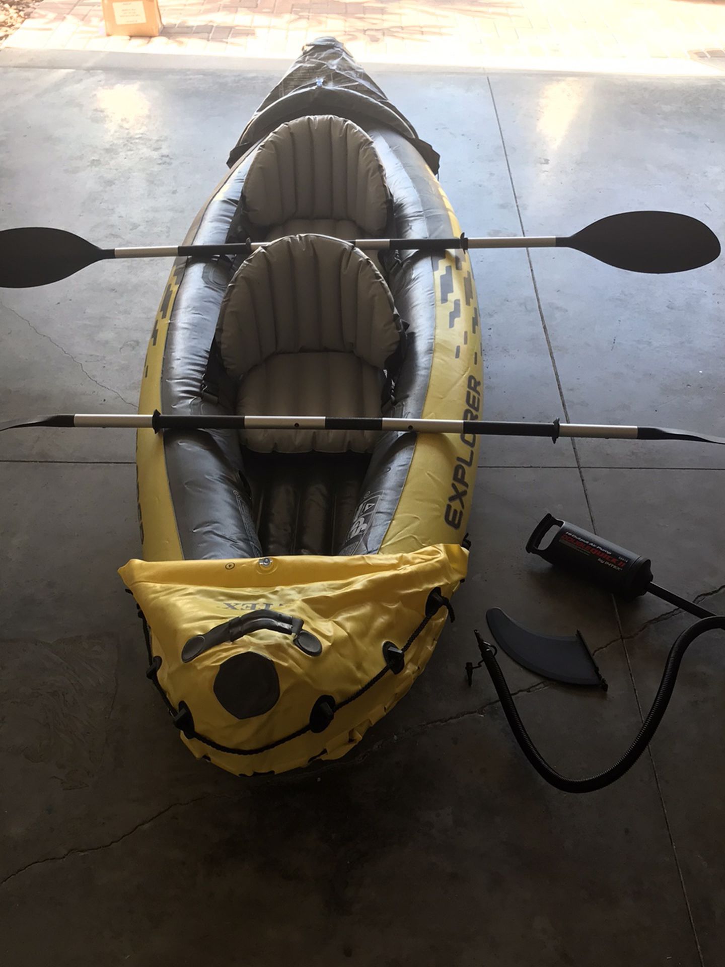 2 Person Inflatable Kayak With Aluminum Oars & Hand Pump