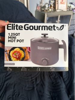 Elite Gourmet 1.25-Quart Noodle Express Mini Hot Pot