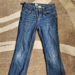 SO girls jeans boot cut size 12