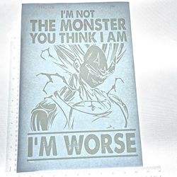 Iron On Heat Transfer  Good For T-shirts Sweaters Jackets T Shirt Design Size Is About 14x10 Dragon Ball Z  #196