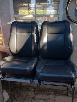 Black bucket seats.