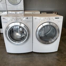 WHIRLPOOL XL CAPACITY WASHER DRYER ELECTRIC SET 