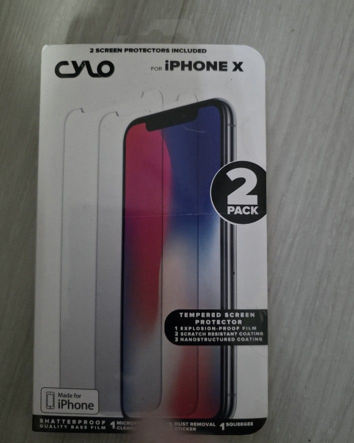 Screen Protectors For Iphone X  Primo & Cylo 2 Pack Each