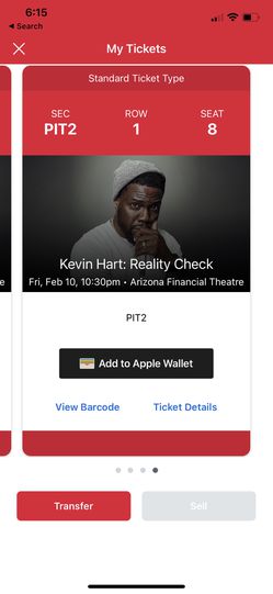 Kevin Heart Tickets (FRONT ROW) ROW # 1  Thumbnail