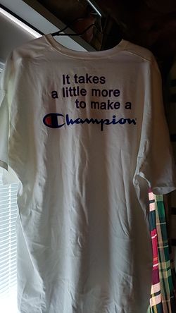 New champion x teamwork XXL tee. Also available in blue