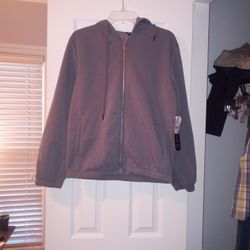 Fleece Top, With Zipper And Hoodie 