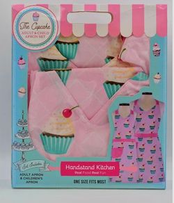 Handstand Kitchen Cupcake Adult and Child Apron Set