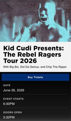 Kid Cudi tickets @ Crypto Los Angeles